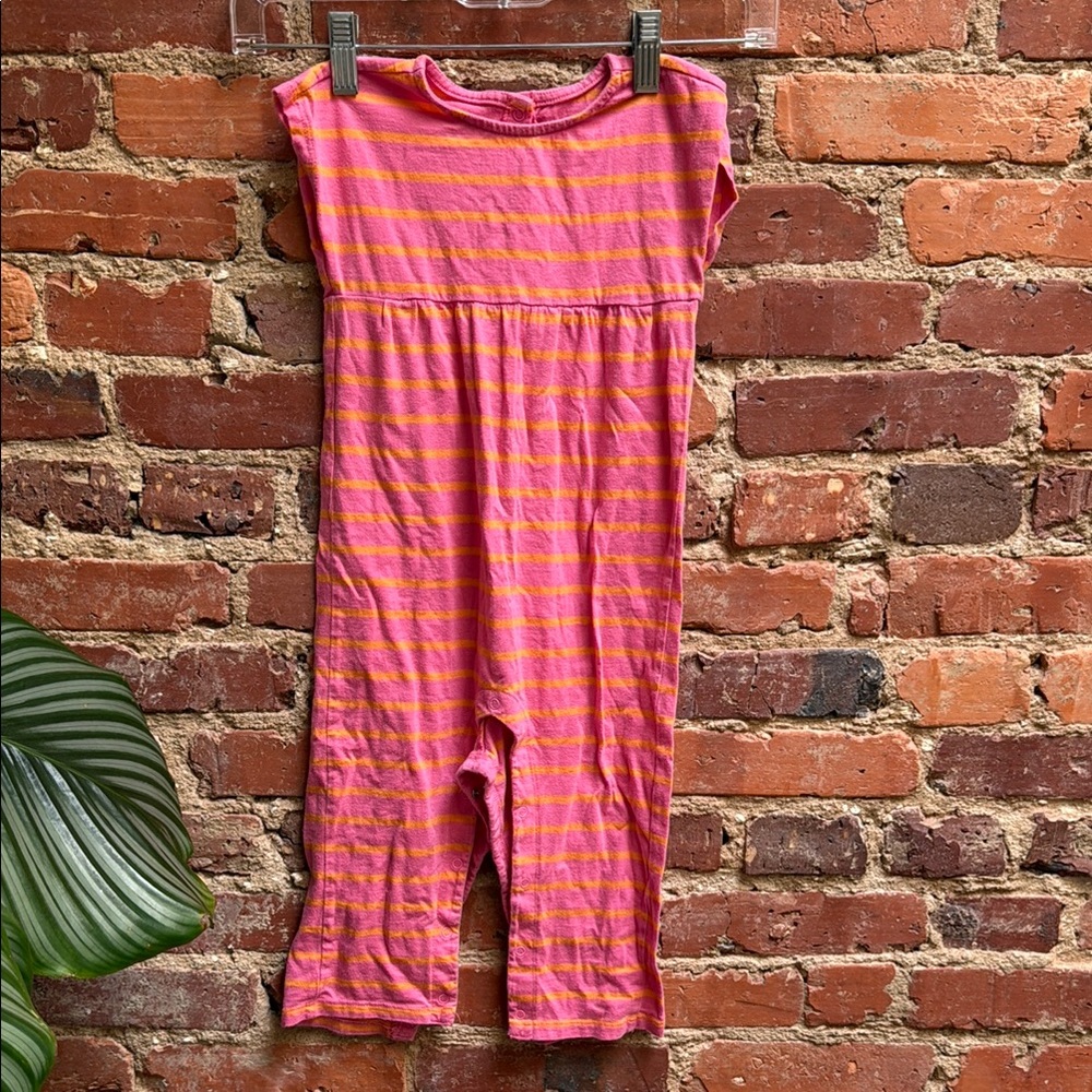 Primary Cotton Pink and Orange Romper, 24m
